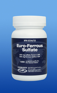 Euro-Ferrous Sulfate (1000 Comprimés)